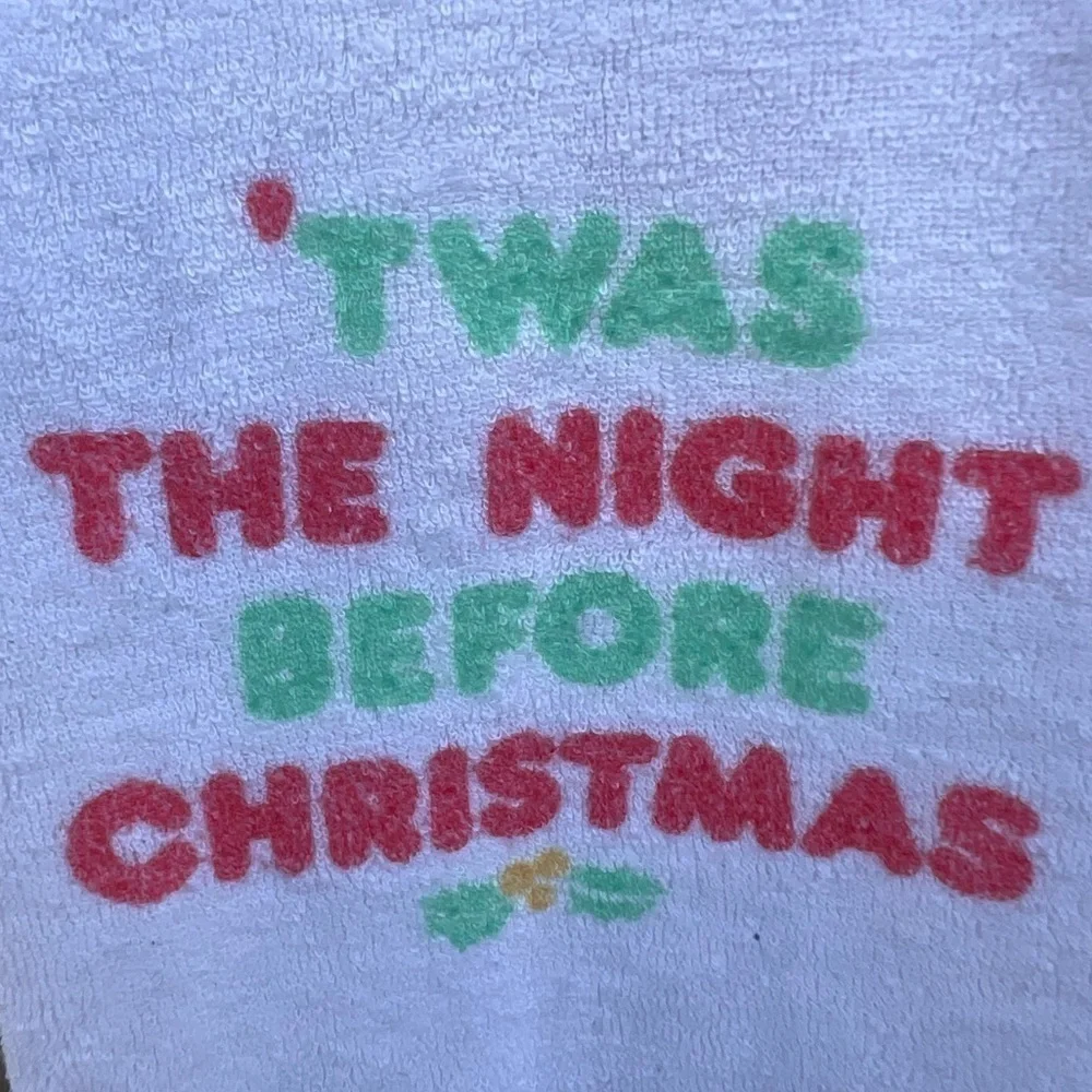 VTG Carter’s Christmas Bear Footed Sleeper Terrycloth Night Before Christmas Lrg